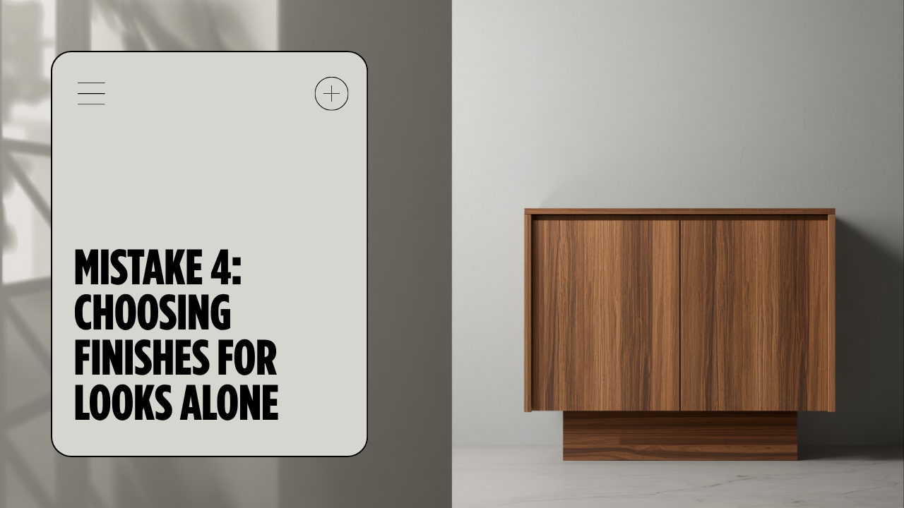 Choosing finishes for looks - carpentry mistake Singapore