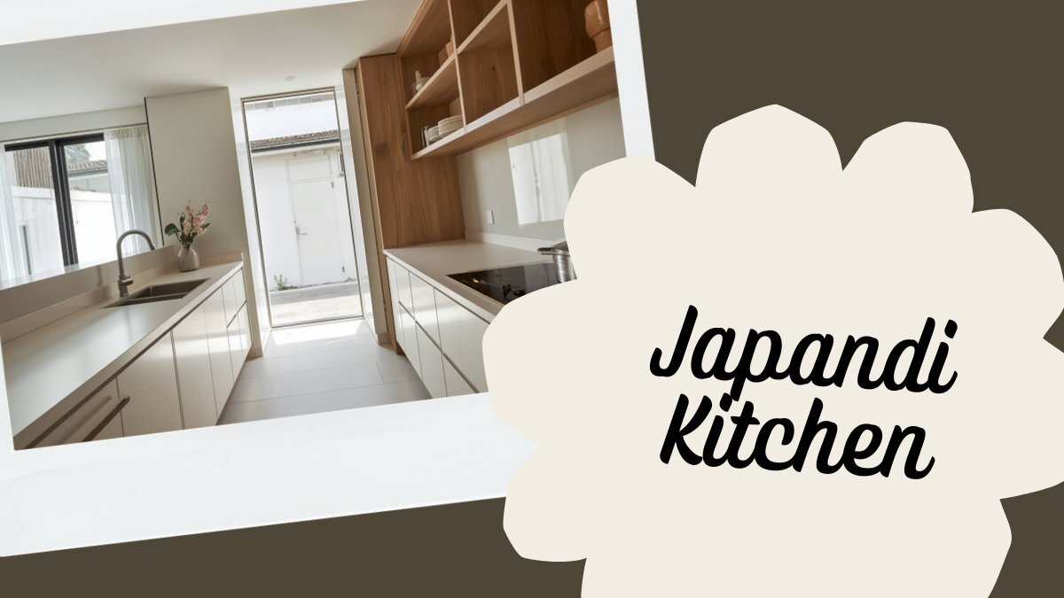 The HDB kitchen and service yard renovated in Japandi style