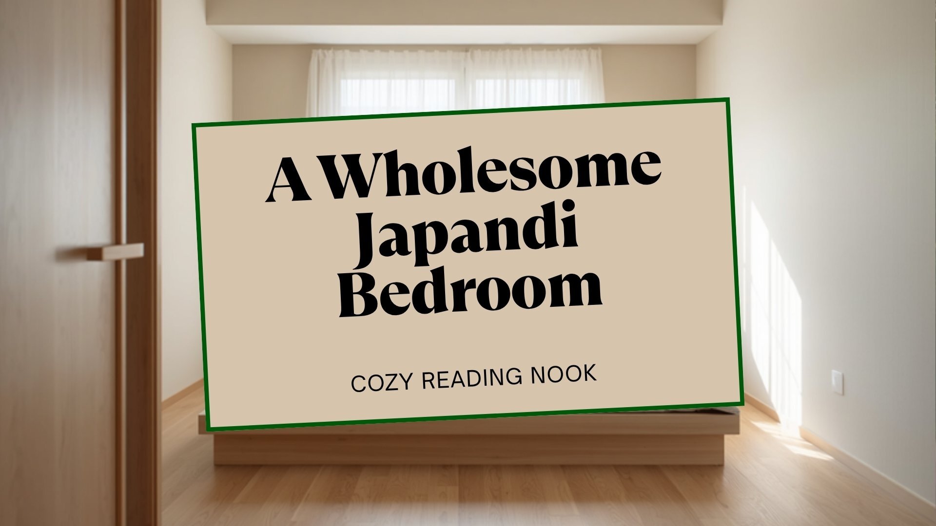 A bright Japandi bedroom with an open window and fresh air