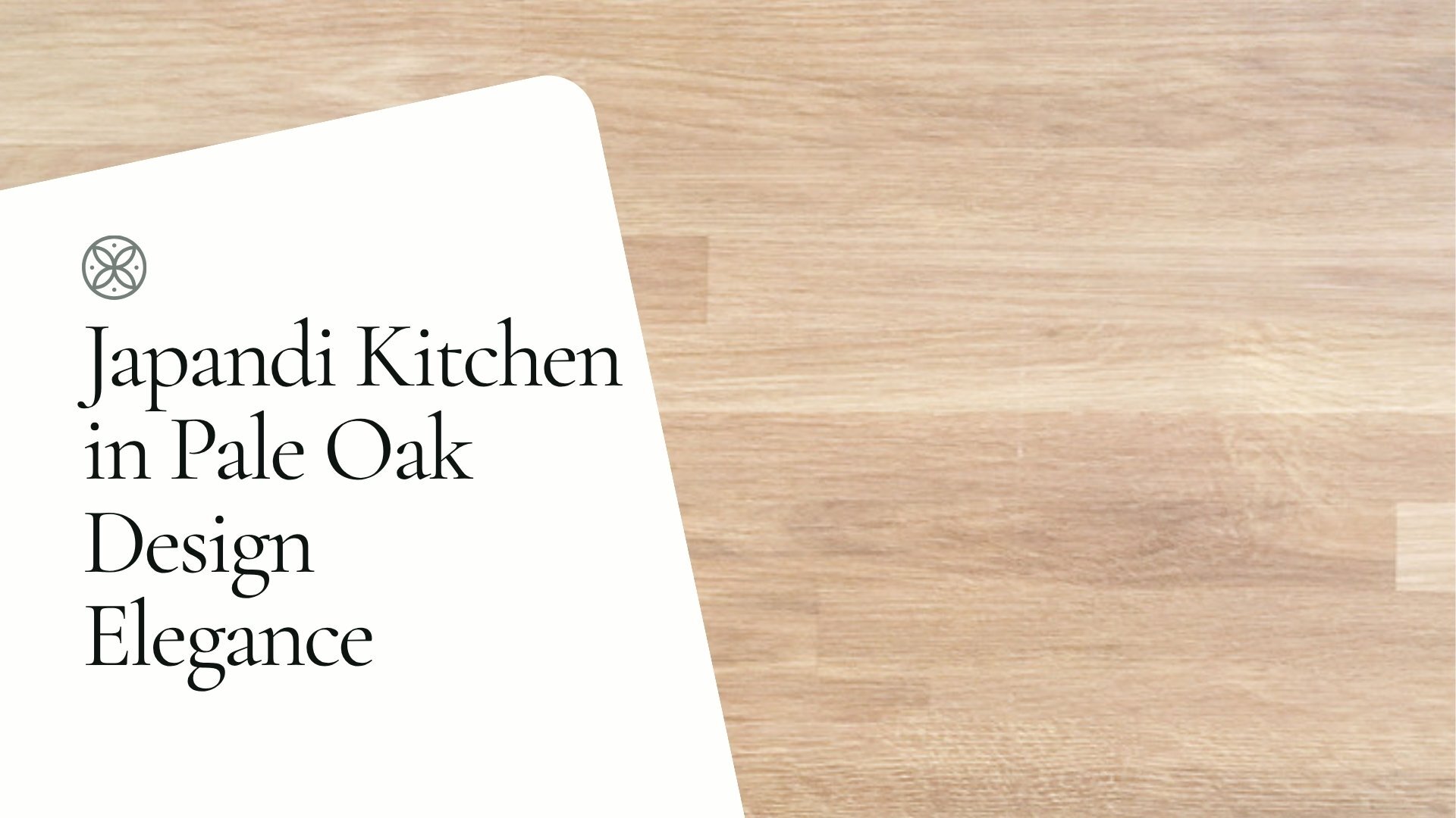 A handleless Japandi kitchen in pale oak with continuous shadow-gap lines