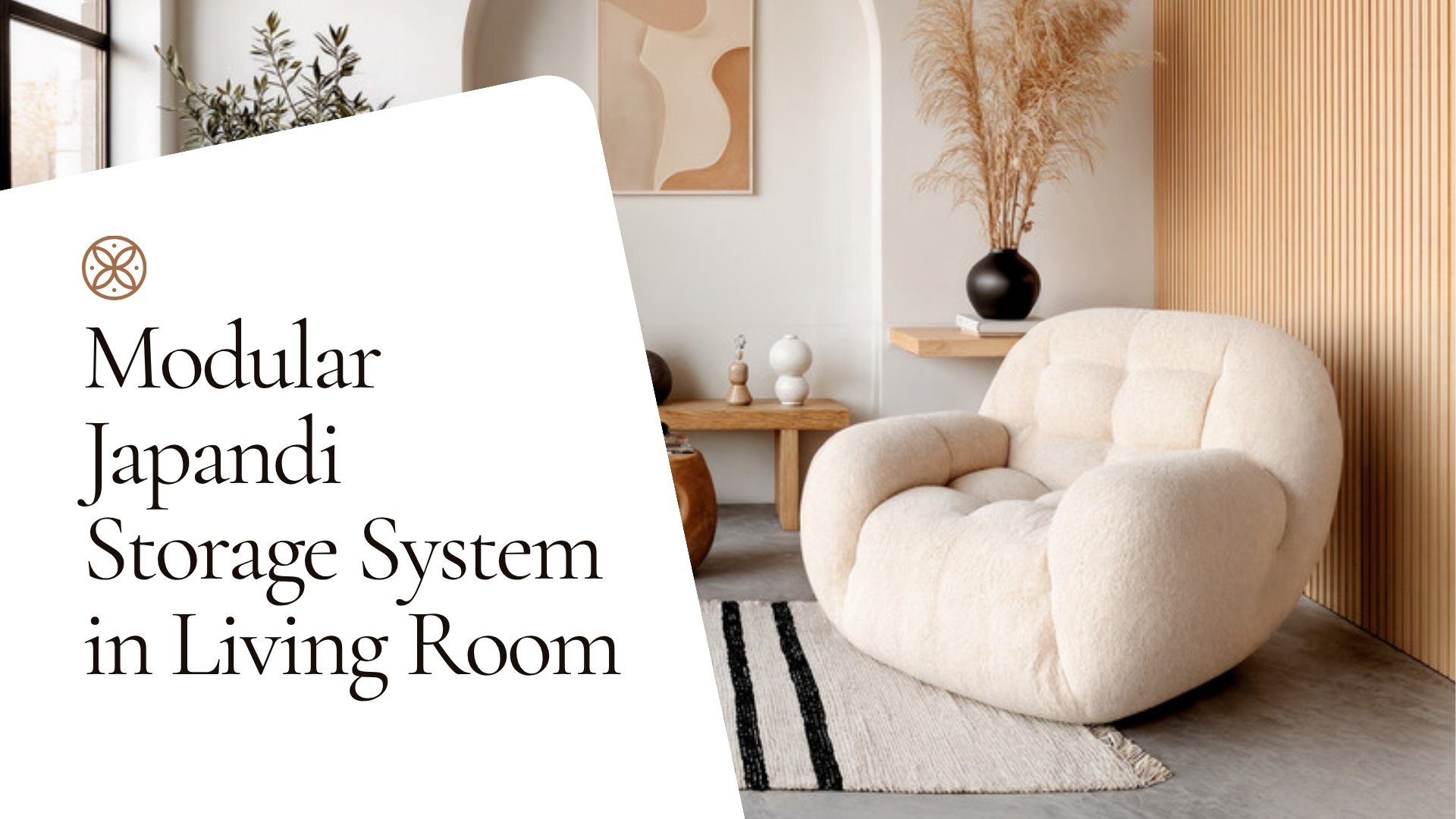 The Shuno modular storage system in pale ash across a living room wall